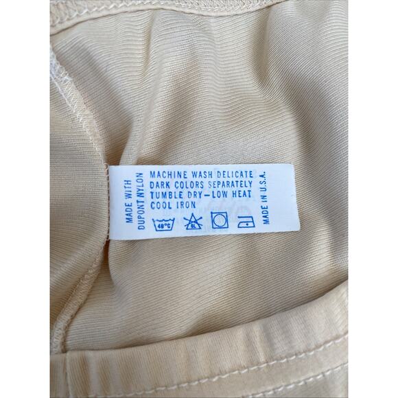 Vintage Vanity Fair Size 7 Long Half Slip Pettipant Shorts Bloomer Ivory Lace - Picture 3 of 8